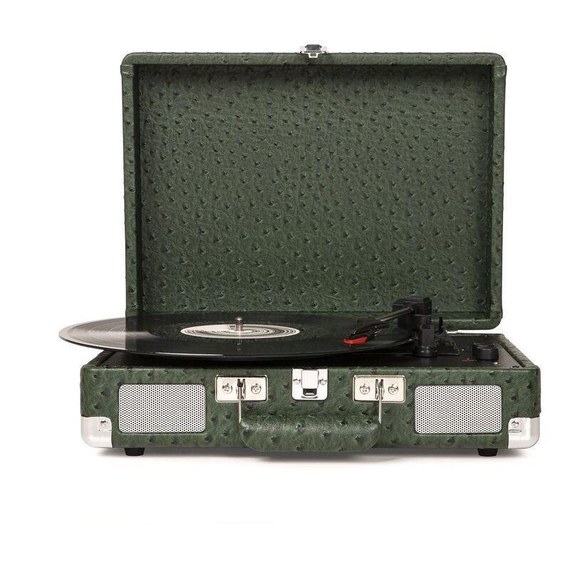 Crosley Cruiser Deluxe Portable Turntable with Built-in Speakers - Green Ostrich, , large image number 0