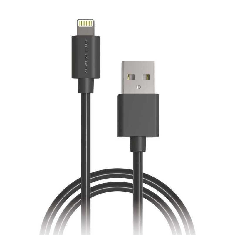Powerology USB-A to Lightning Cable 3m Black, , large image number 0