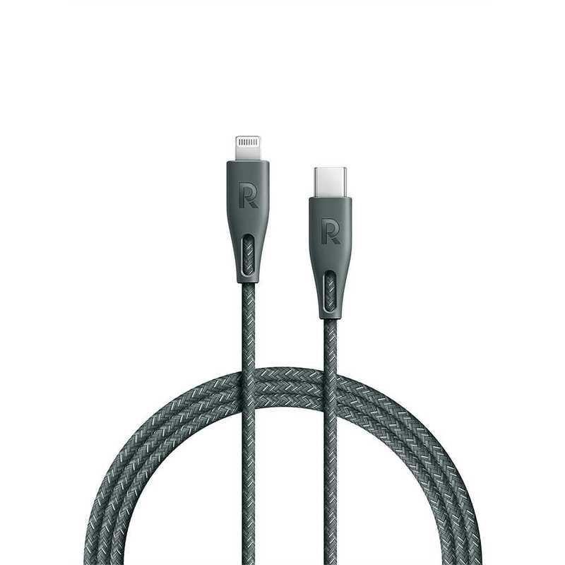RAVPower Nylon Braided Type-C to Lightning Cable 1.2m Green, , large image number 0