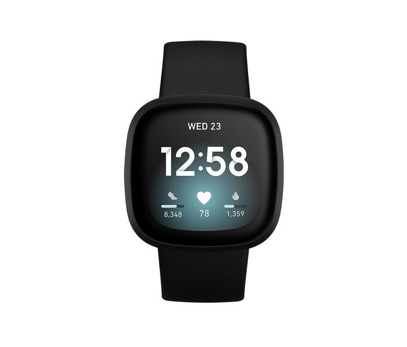 Fitbit Versa 3 Black/Black Aluminum Smartwatch, , large image number 0