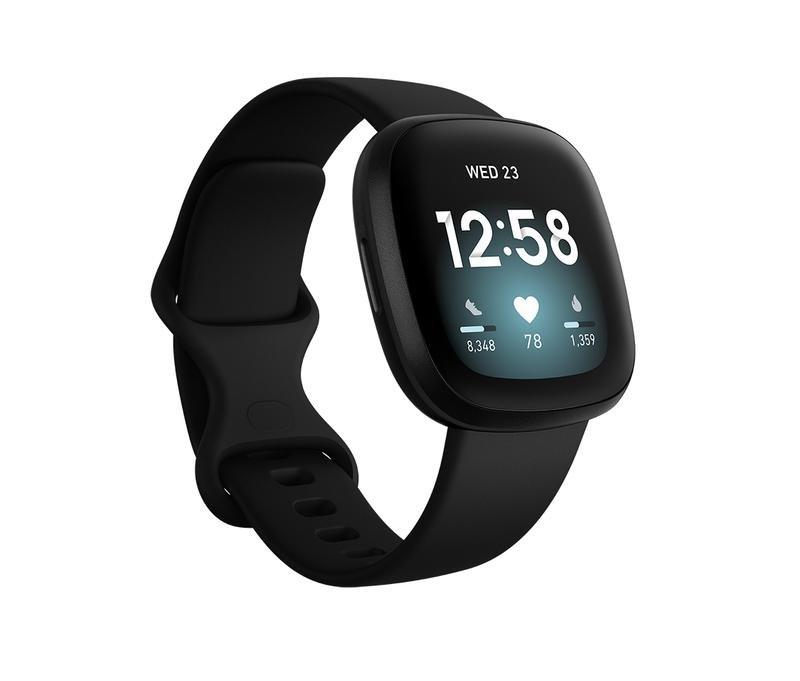 Fitbit Versa 3 Black/Black Aluminum Smartwatch, , large image number 1