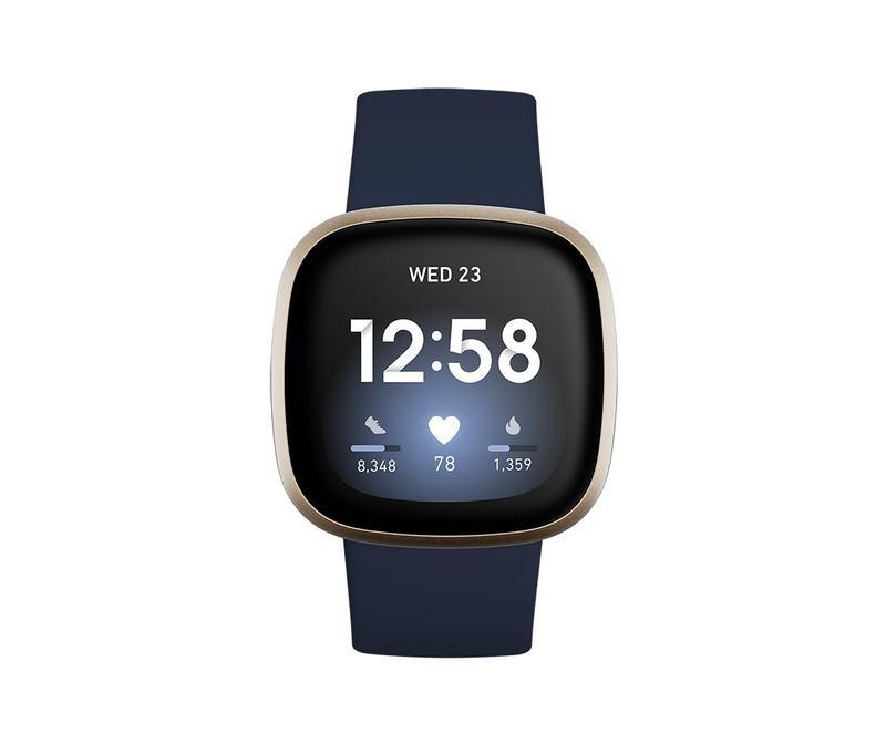Fitbit Versa 3 Midnight/Soft Gold Aluminum Smartwatch, , large image number 1