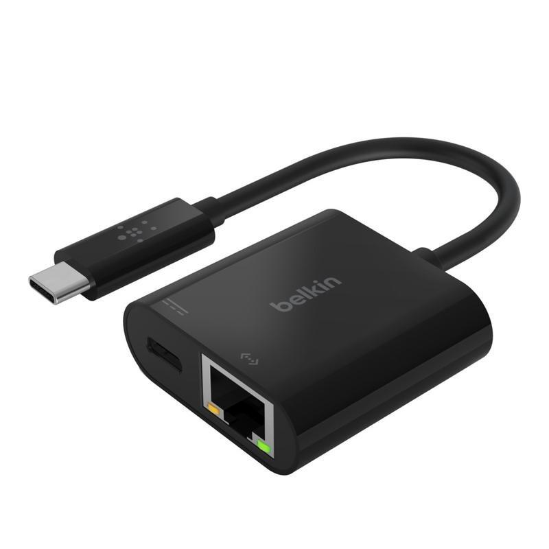 Belkin USB-C to Ethernet + 60W Charge Adapter, , large image number 0