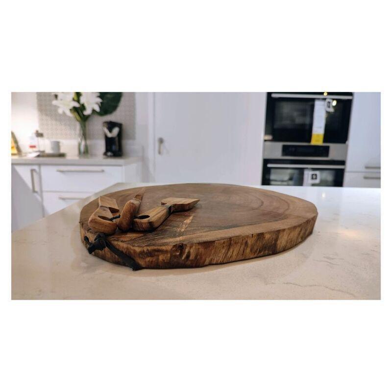 Nordico Irregular Wooden Cheese Board Acacia | Cutting Board | 35 X 2.5 Cm, , large image number 3