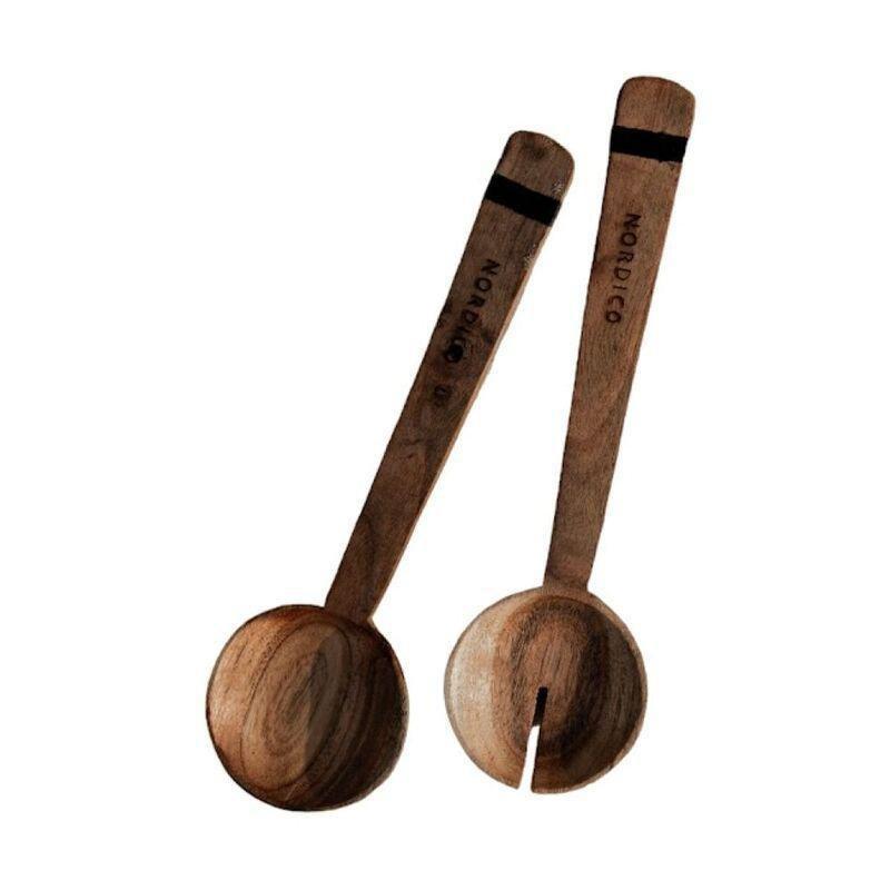 Nordico Wooden Salad Servers |27 Cm, , medium