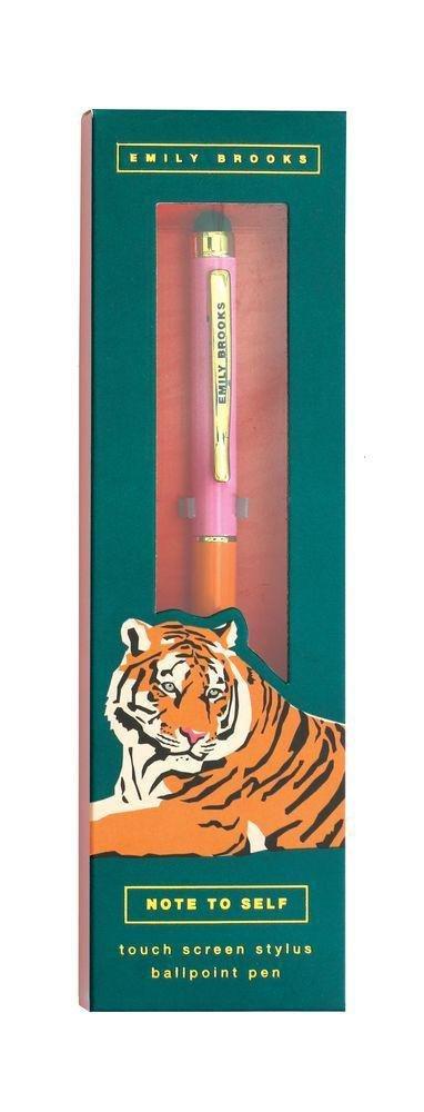 Emily Brooks Boxed Pen with Stylus Tiger, , large image number 0