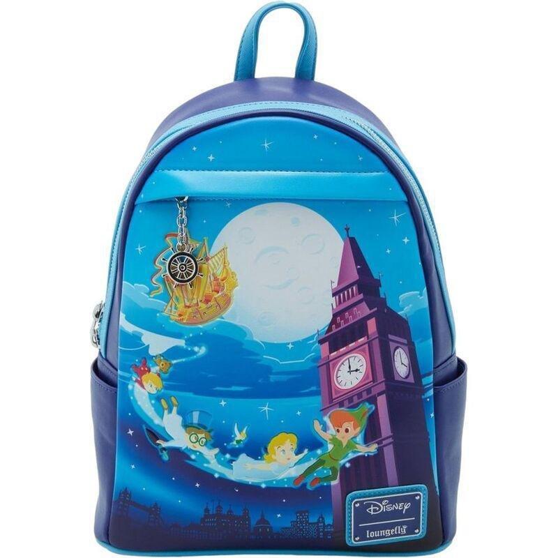 Loungefly Leather Disney Peter Pan Ship Glow In the Dark Mini Backpack, , large image number 0