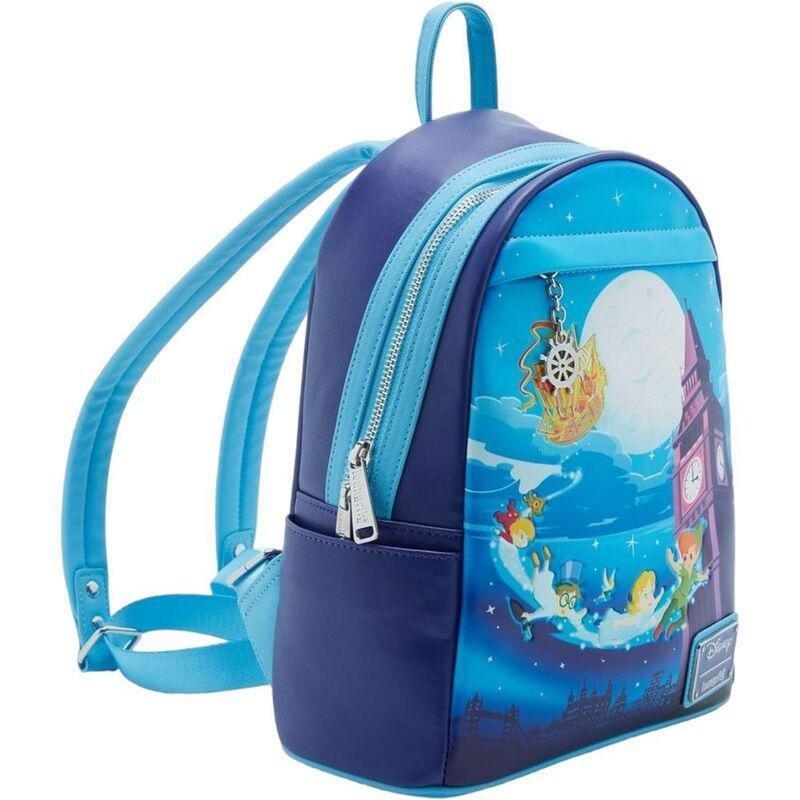 Loungefly Leather Disney Peter Pan Ship Glow In the Dark Mini Backpack, , large image number 1