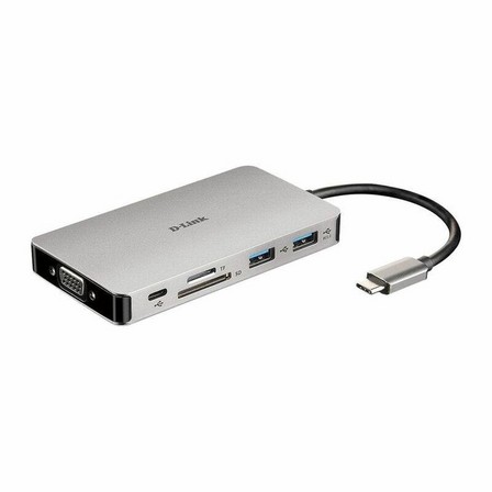 D-LINK - D-Link DUBM910 9-In-1 USB-C Hub HDMI/VGA/Ethernet Card