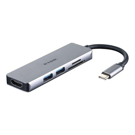 D-LINK - D-Link DUBM530 5-In-1 USB-C HUB HDMI SD/MicroSD Card Rd
