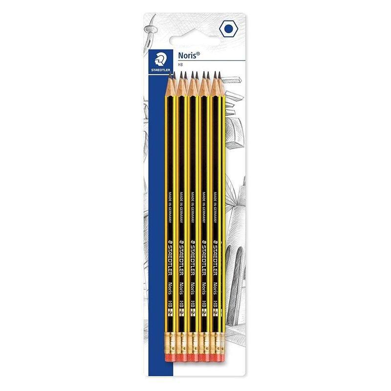 Staedtler Noris 2HB Pencils With Rubber Tip (Pack Of 10), , large image number 0