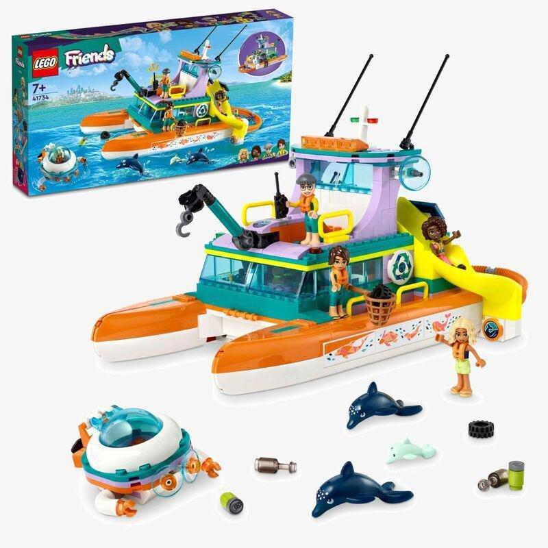 LEGO Friends Sea Rescue Boat Building Set 41734 (717 Pieces), , large image number 0