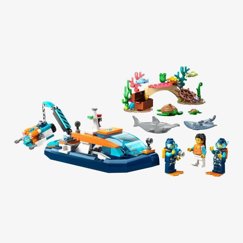 LEGO City Explorer Diving Boat Building Set 60377 (182 Pieces), , large image number 4
