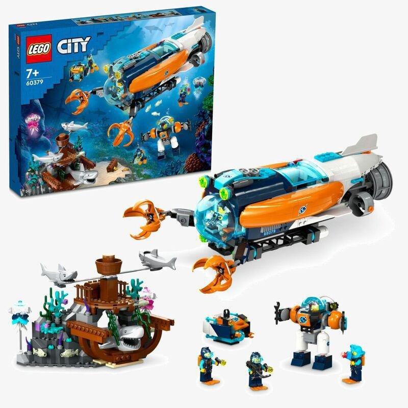 LEGO City Deep-Sea Explorer Submarine Building Set 60379 (842 Pieces), , large image number 0