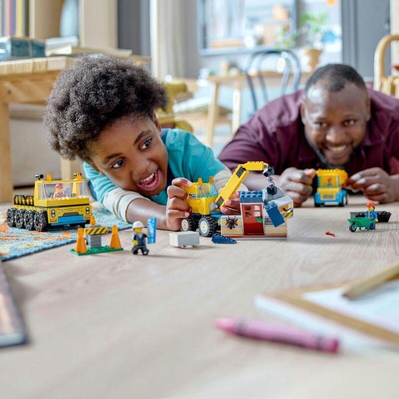 LEGO City Construction Trucks And Wrecking Ball Crane Building Set 60391 (235 Pieces), , large image number 1