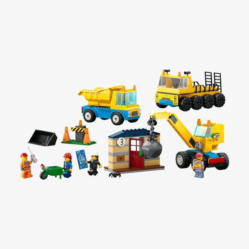 LEGO City Construction Trucks And Wrecking Ball Crane Building Set 60391 (235 Pieces), , large image number 4