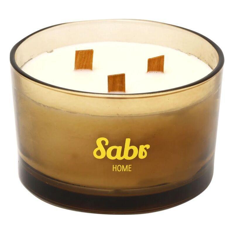 Sabr Marj Wood Wick Candle Honey & Wildflower 520G, , large image number 1