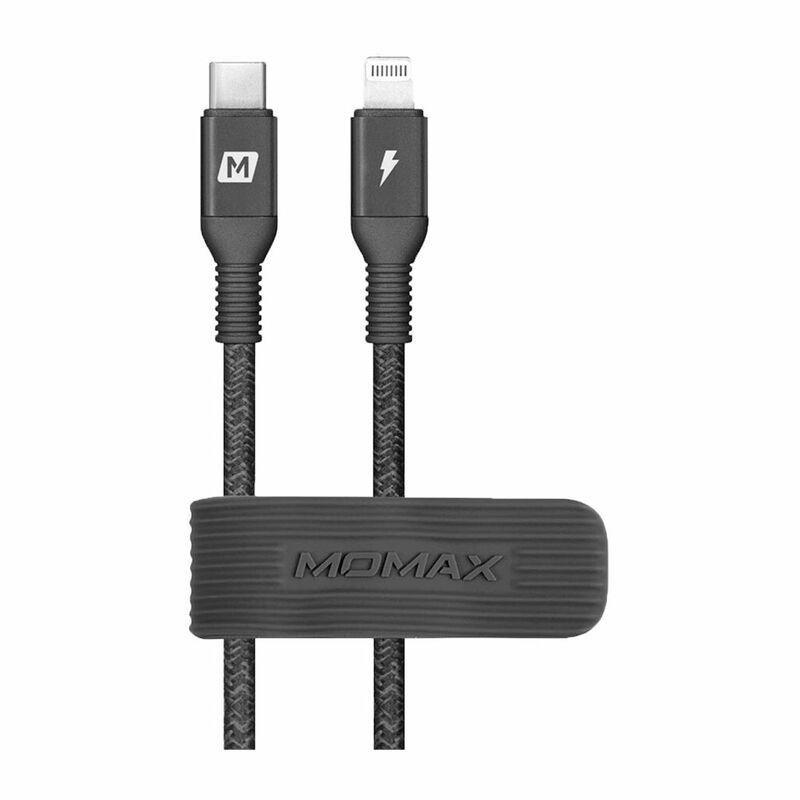 Momax Elite Link Triple Braided 3M Black Type-C To Lightning Cable, , large image number 0