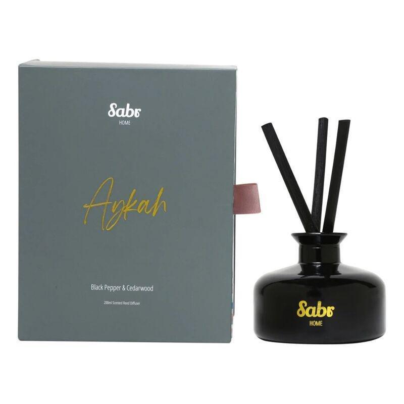 Sabr Aykah Scented Reed Diffuser Black Pepper & Cedarwood 200ml, , medium