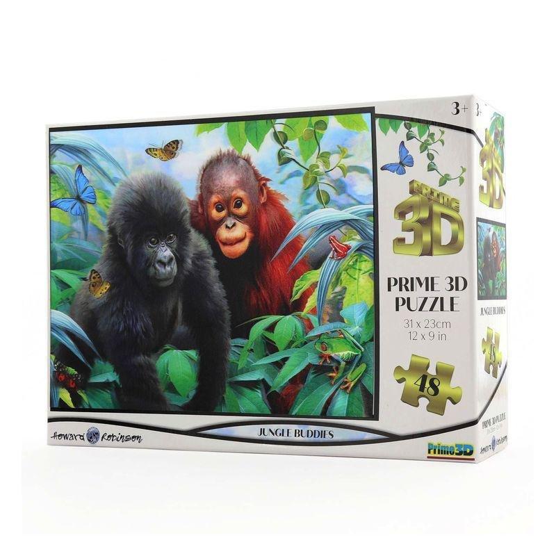 Prime 3D Howard Robinson Jungle Buddies 48 PCs 3D Jigsaw Puzzle, , large image number 0