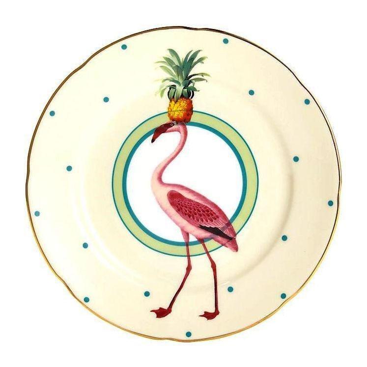 Yvonne Ellen Cake Plate Flamingo 16cm, , large image number 0
