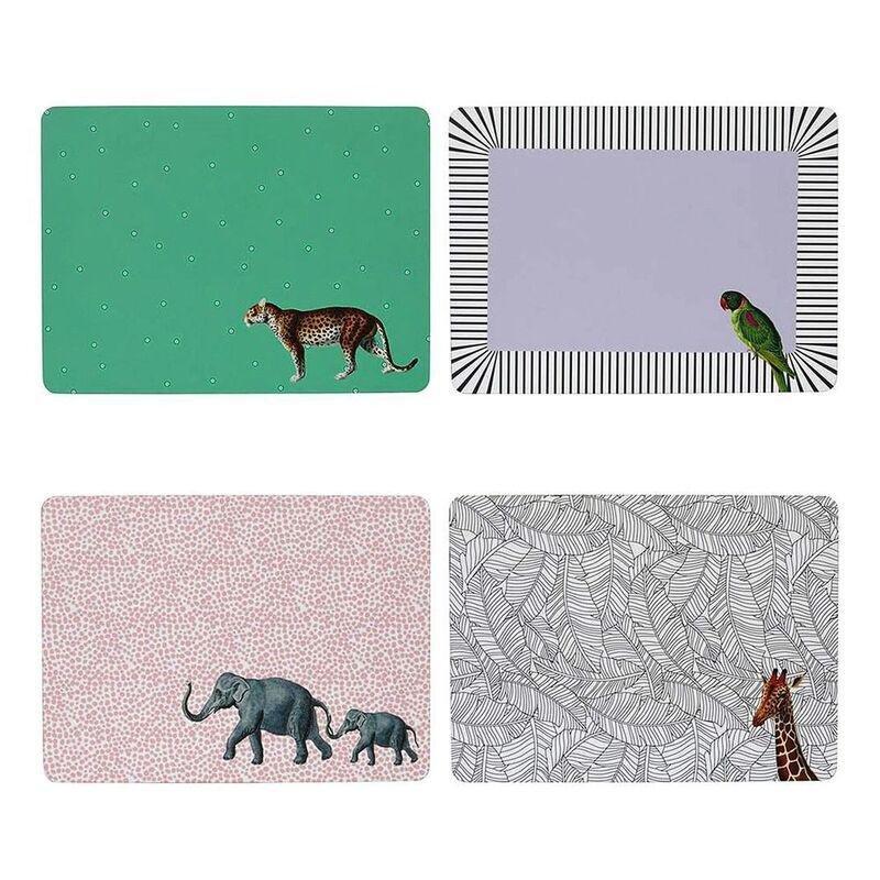 Yvonne Ellen Mixed Animals Placemats (Set of 4), , large image number 0