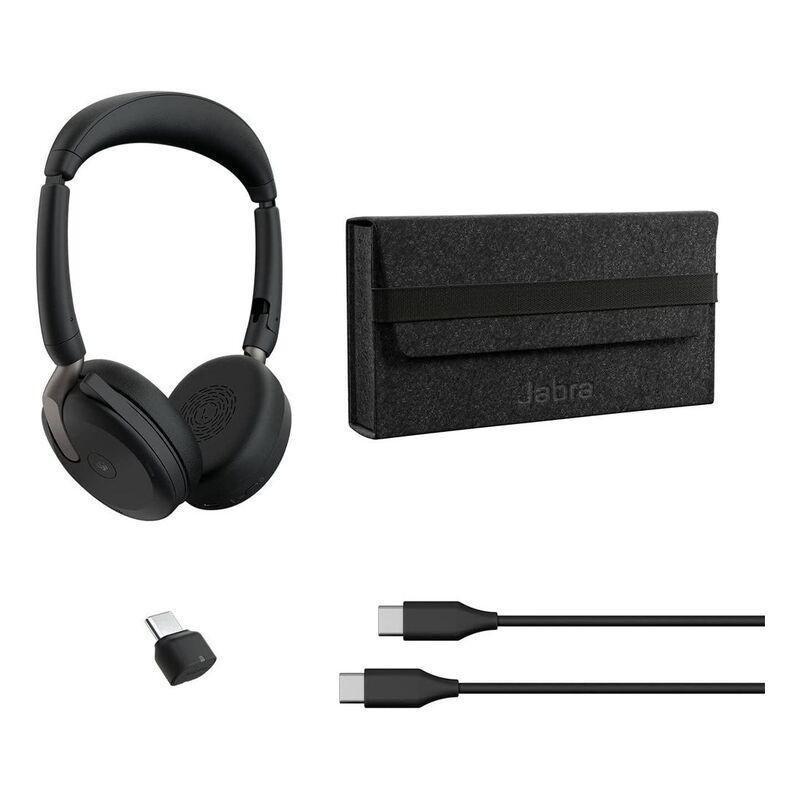 Jabra Evolve2 65 Flex Portable Professional Headset With Active Noise Cancellation - MS Edition + Link 380c Wireless Dongle, , large image number 5