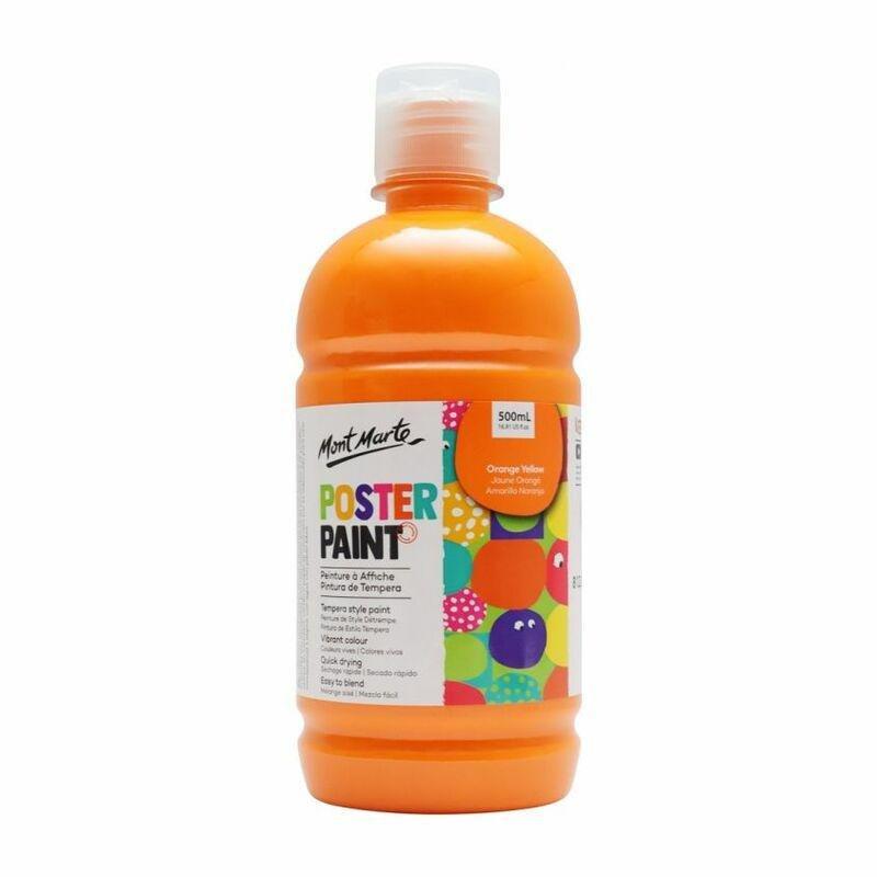 Mont Marte Poster Paint 500Ml Orange Yellow, , large image number 0