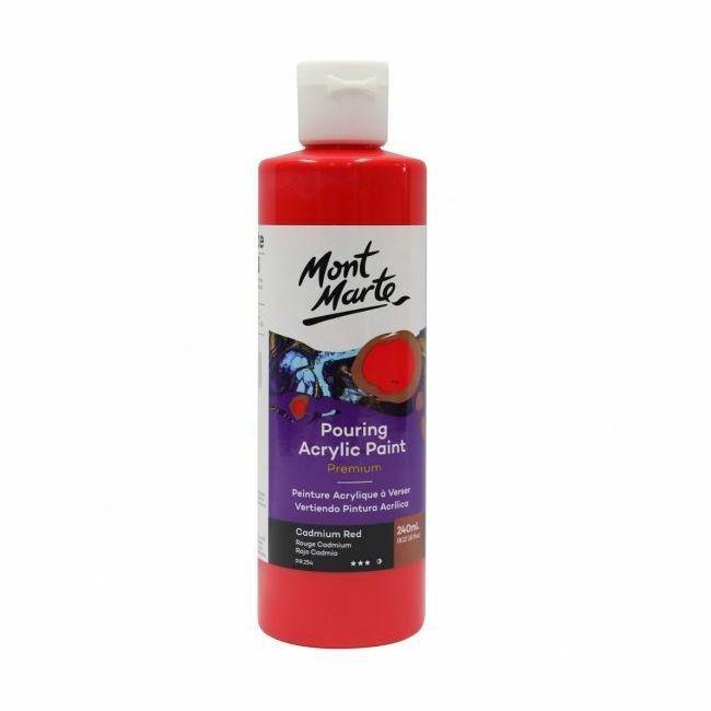 Mont Marte Pouring Acrylic 240Ml Cadmium Red, , medium