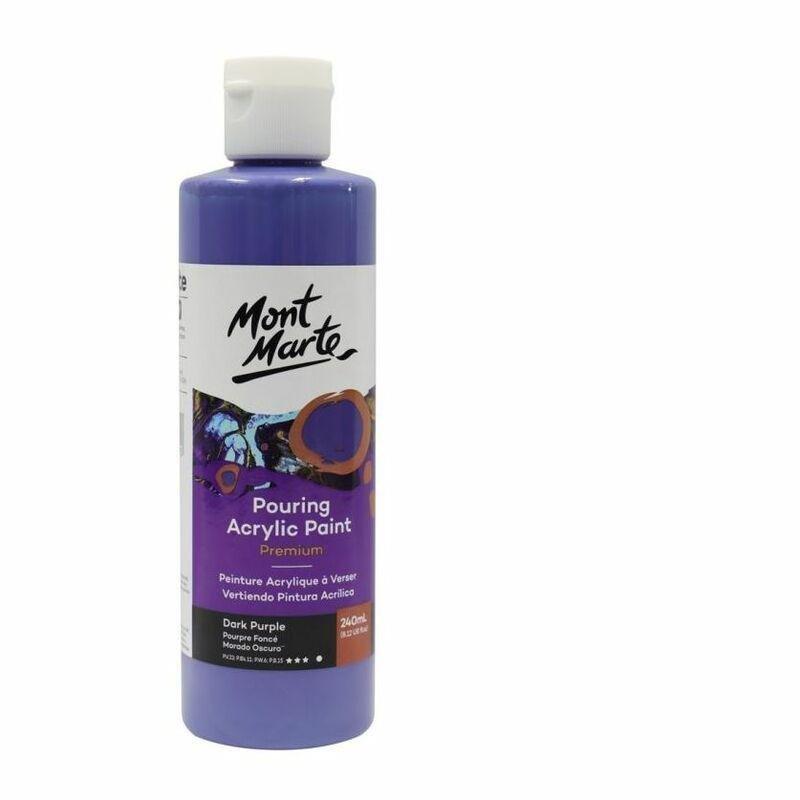 Mont Marte Pouring Acrylic 240Ml Dark Purple, , medium