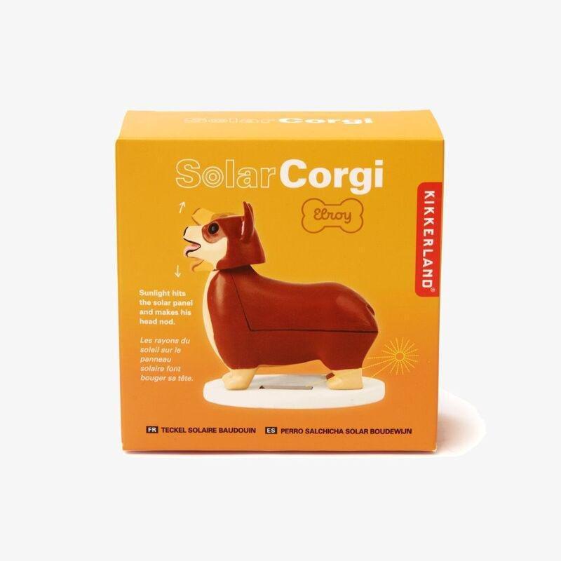 Kikkerland Elroy The Royal Solar Corgi Figure, , large image number 1