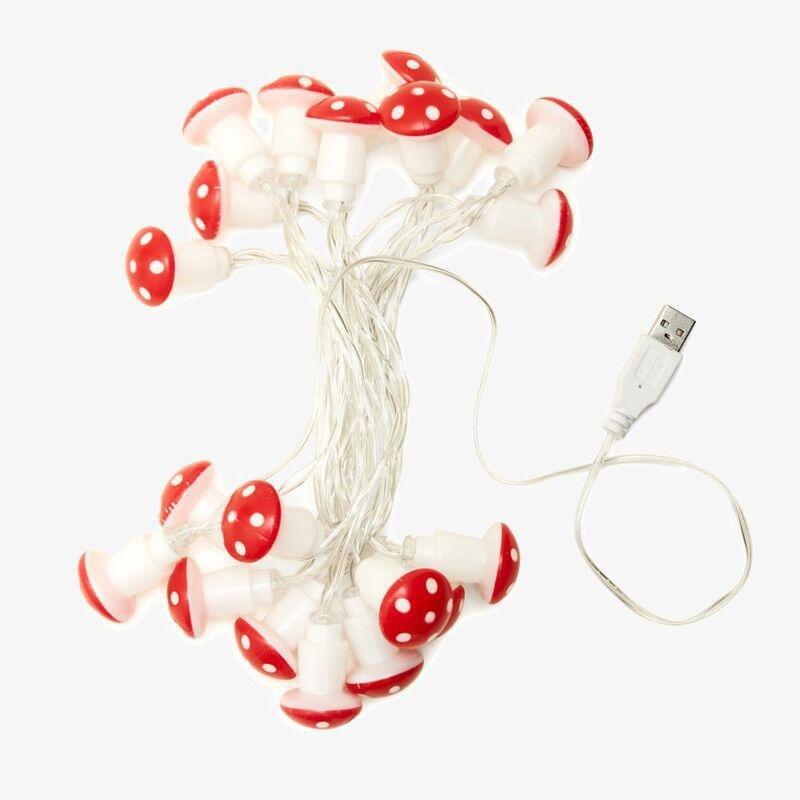 Kikkerland Mushroom 20 Led String Lights, , large image number 1