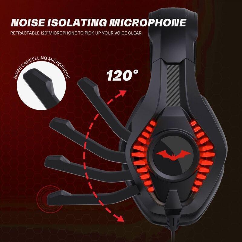 OTL PROG5 DC Comics The Batman Kids' Wired G Headphones with Changing LED Light, , large image number 1