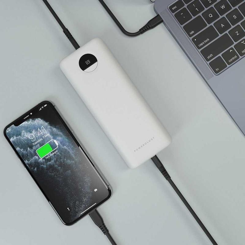 Powerology Compact Power Bank 20000mAh PD 30W White, , large image number 2