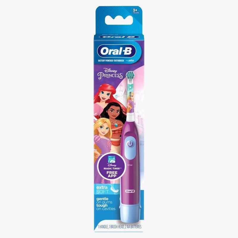 Oral B Disney Princes Kids Battery Powered Electric Toothbrush (Extra Soft Bristles) (3+ Years), , large image number 0