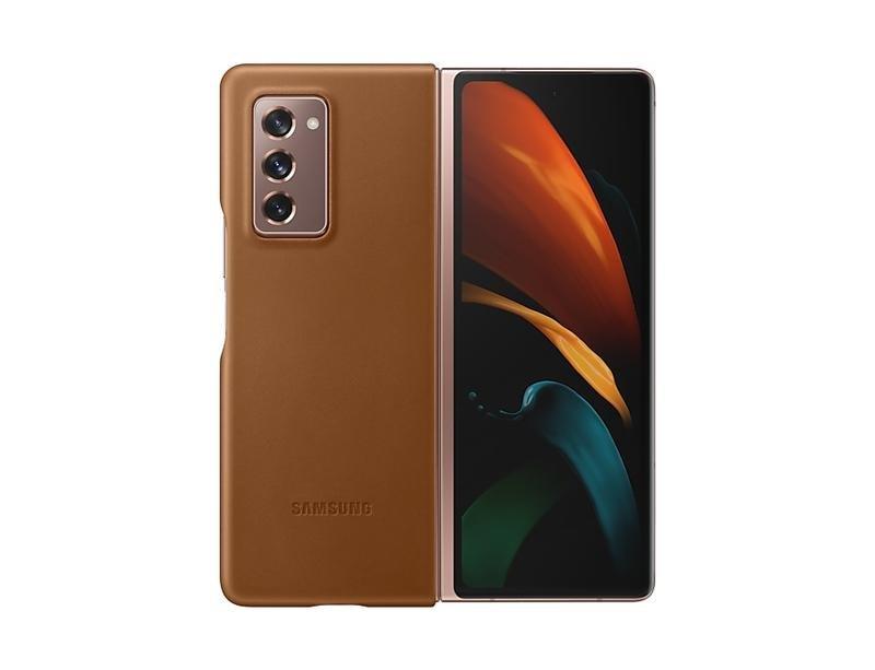 Samsung Leather Cover Brown for Galaxy Z Fold2, , large image number 0