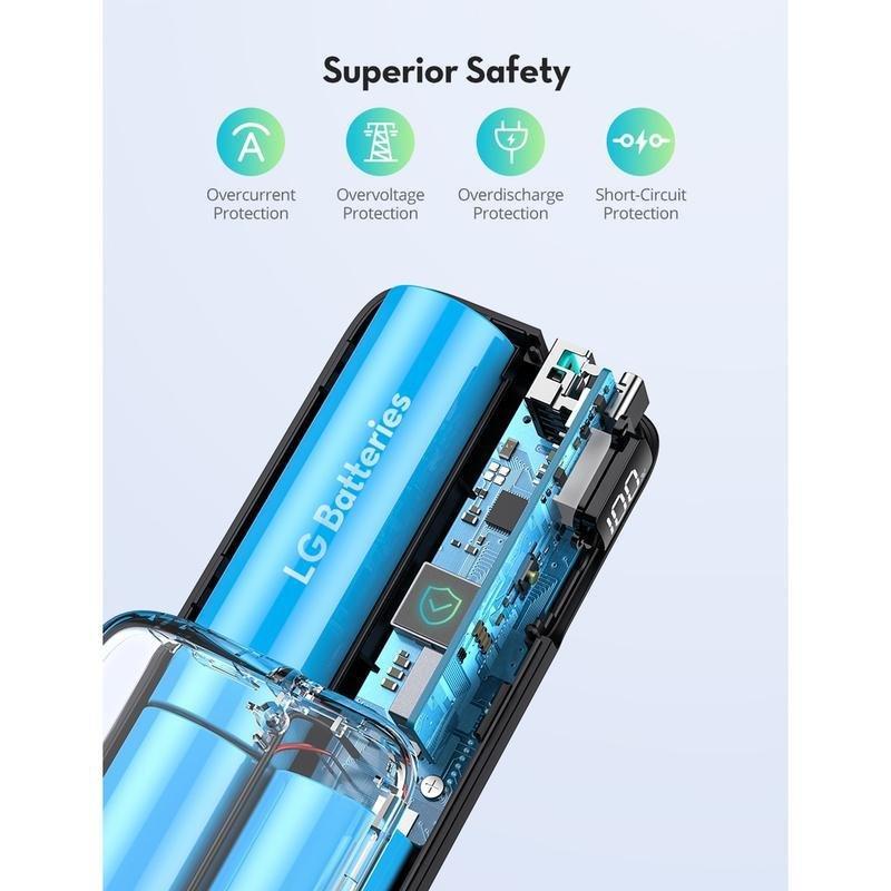 RavPower RP-Pb203 PD Pioneer 15000mAh 30W 2-Port Portable Charger USB-C Power Bank - Black, , large image number 2