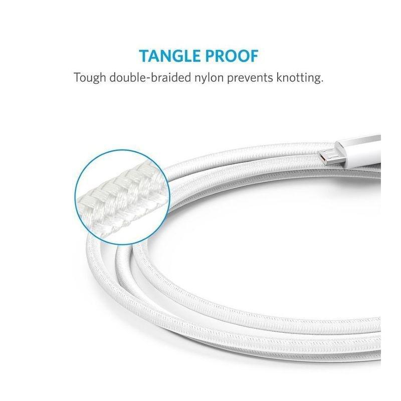 Anker Powerline+ White Micro USB Cable 3Ft, , large image number 1