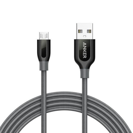 ANKER - Anker Powerline+ Micro USB Cable 1.8m Space Grey