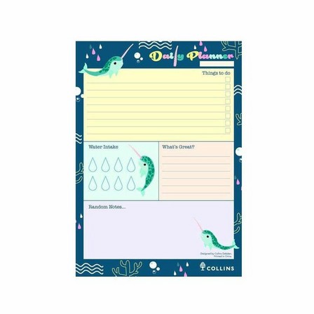 COLLINS DEBDEN - Collins Debden Natura A5 Daily Planner Pad Narwhal