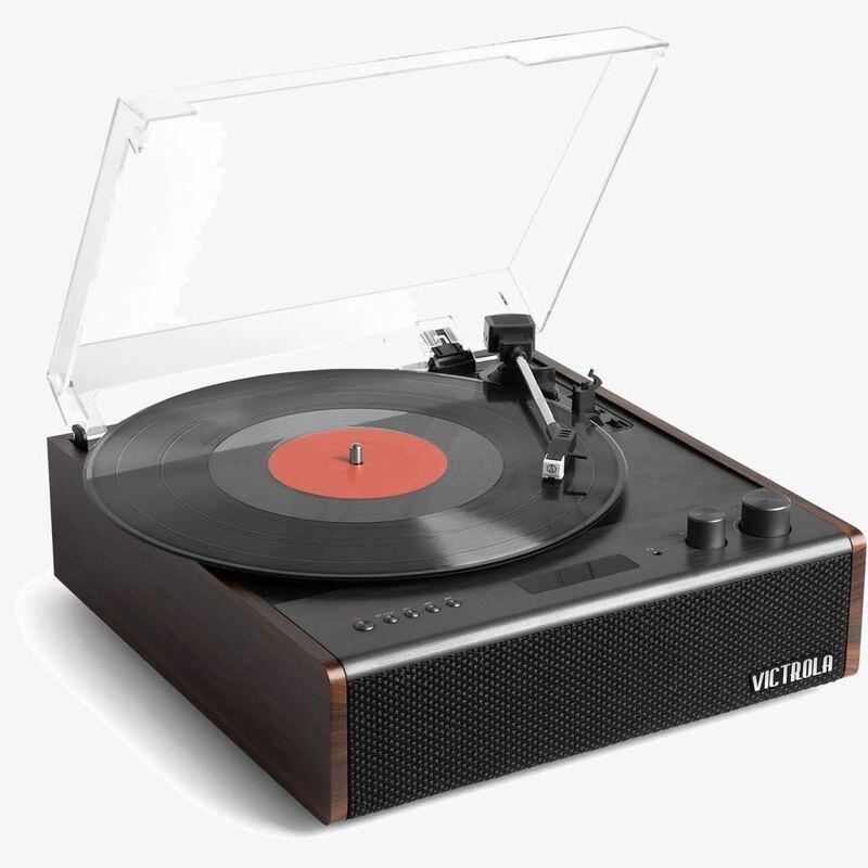 Victrola Eastwood Signature Bluetooth Belt-Drive Record Player With Built-In Speakers - Espresso, , medium