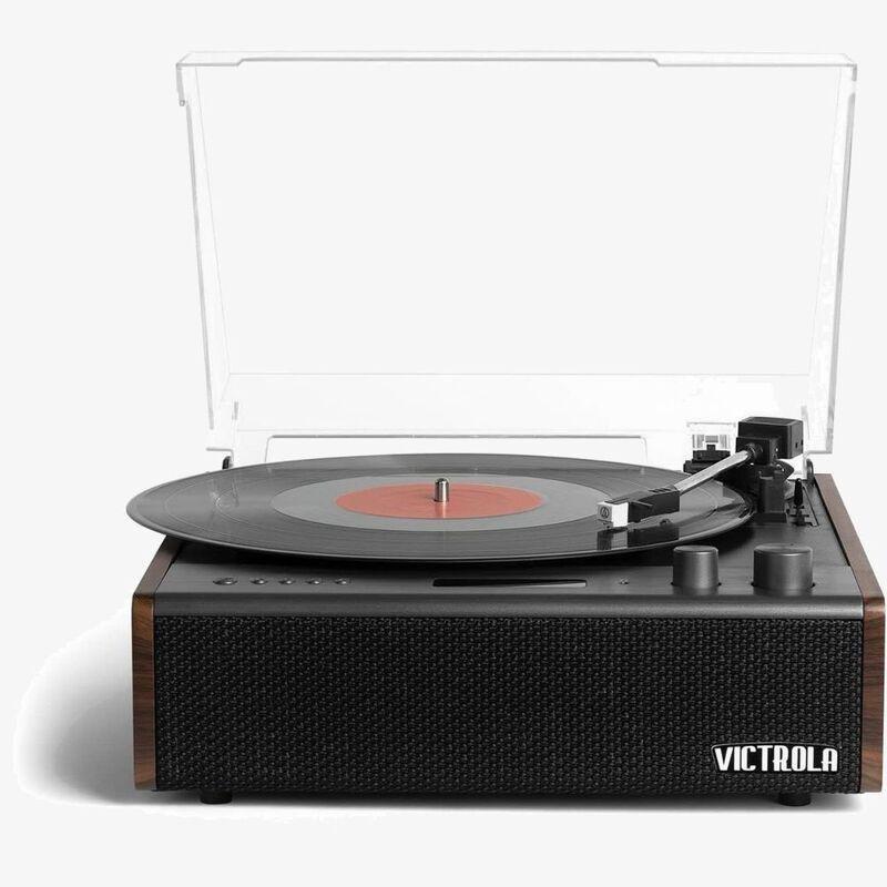 Victrola Eastwood Signature Bluetooth Belt-Drive Record Player With Built-In Speakers - Espresso, , large image number 1
