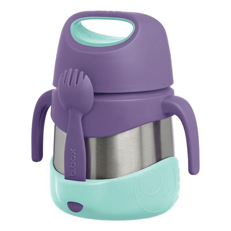 B.Box Insulated Kids Food Jar With Spork - Lilac Pop 335 ml, , large image number 0