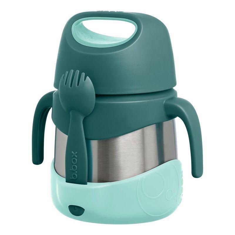B.Box Insulated Kids Food Jar With Spork - Emerald Forest 335 ml, , large image number 0
