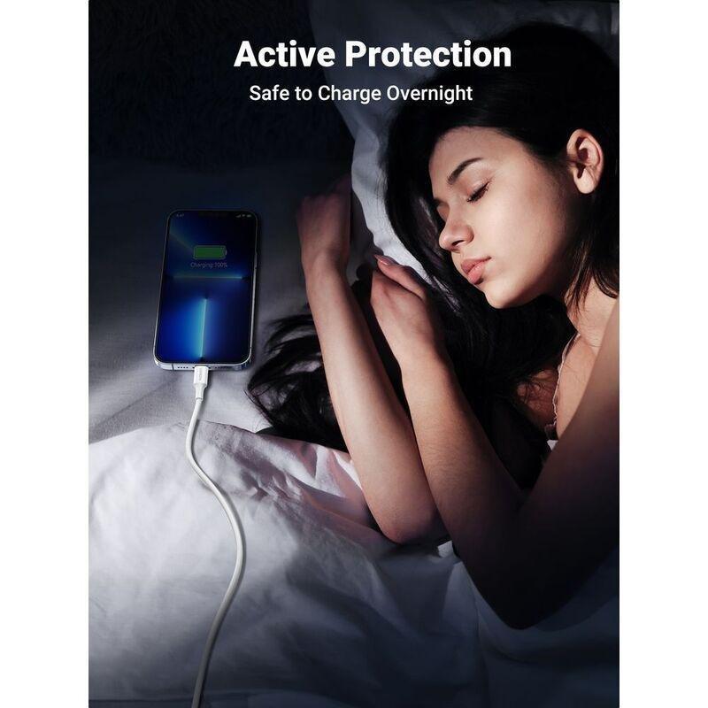 UGREEN USB-A Male to Lightning Male Cable Nickel Plating ABS Shell 2m - White, , large image number 2