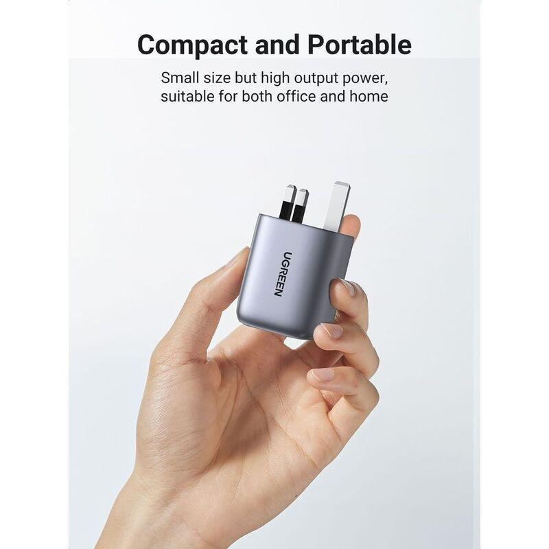 UGREEN Nexode 65W USB-C Wall Charger - 3 Ports - Space Gray, , large image number 2