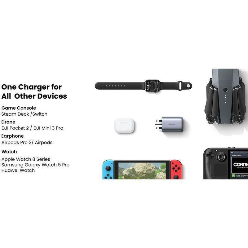 UGREEN Nexode 100W USB-C Wall Charger - 4 Ports - Black, , large image number 1