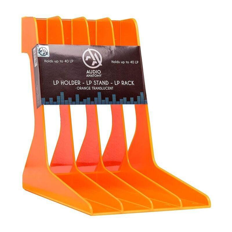 Audio Anatomy Vinyl Record Rack - Orange Translucent (Holds up to 40 Records), , large image number 0