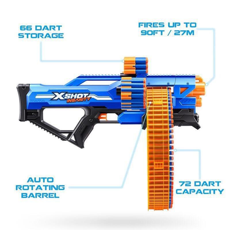 X-Shot Insanity Mad Mega Barrel Blaster (Includes 72 Darts), , large image number 4