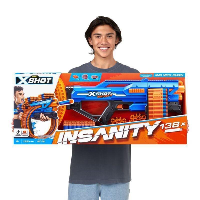 X-Shot Insanity Mad Mega Barrel Blaster (Includes 72 Darts), , large image number 5